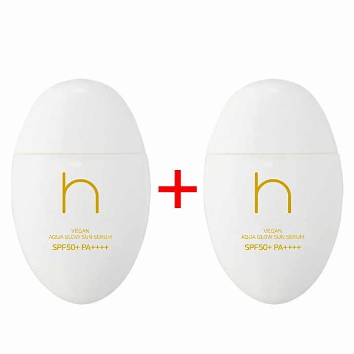[1+1]ハメル ヴィーガン アクアグロー サンセラム 50ml+50ml 日焼け止め(SPF50+)