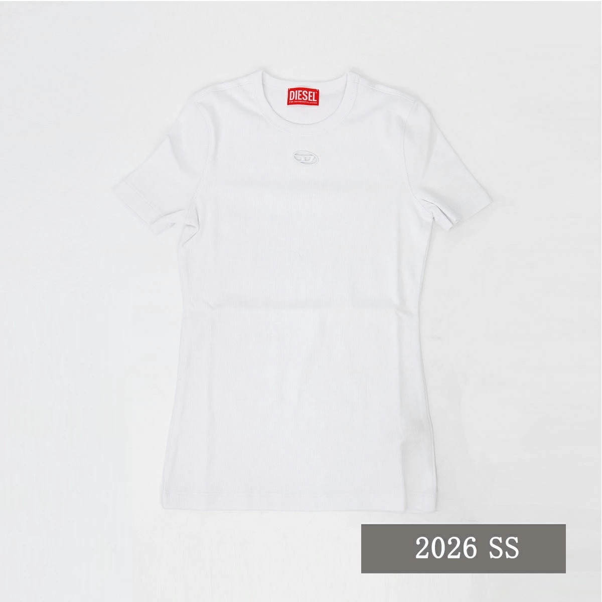 半袖Tシャツ A21723 0EJAI T-RIBBER-OD オーバルDロゴ SS TEE カットアウトロゴ クルーネック レディース ブランド