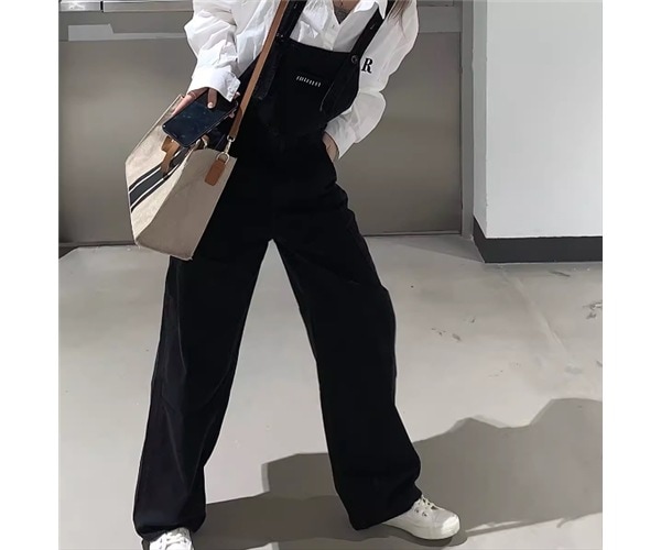 レディース パンツ オーバーオール フルレングス 袖なし ノースリーブ スクエアネック ポケット ハイウエスト 異国風 デニム カラーデニム かわいい 大人可愛い シンプル カジュアル おしゃれ
