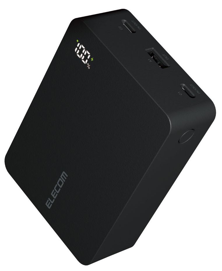 エレコム DE-C72L-20000BK モバイルバッテリー(PC充電対応/20400mAh/67W・ブラック) DEC72L20000BK