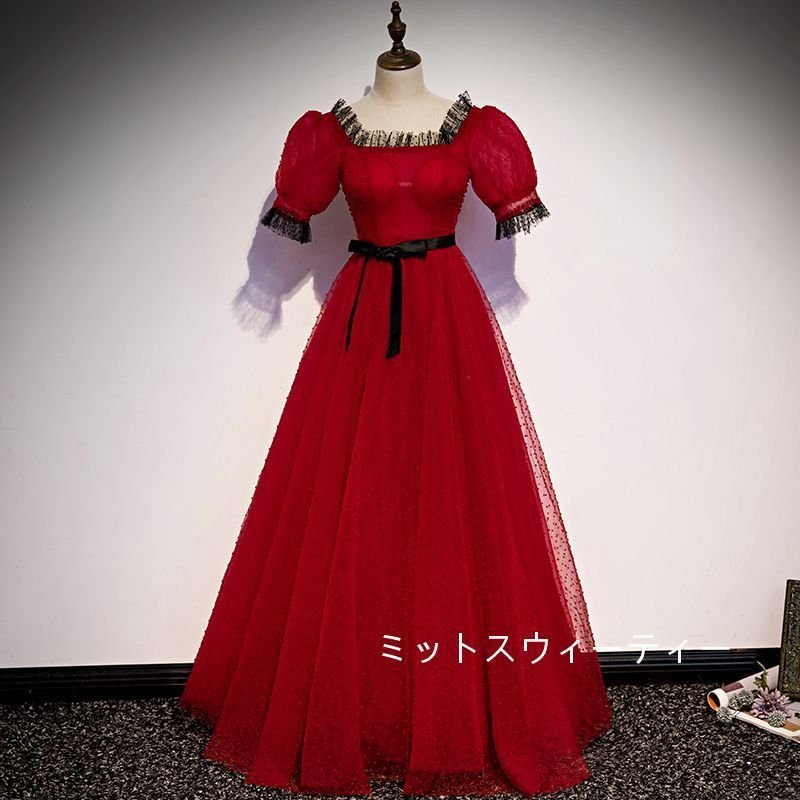 パーティードレス 花嫁 フォーマル イブニングドレス 披露宴 ロングドレス 安い カラードレス 演奏