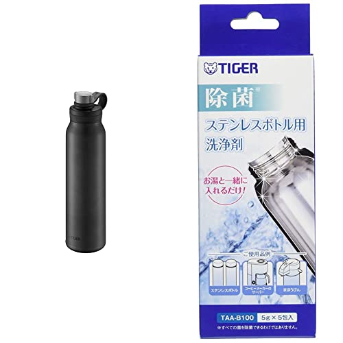 【炭酸対応】タイガー魔法瓶水筒1500mlスチール+ステンレスボトル用洗浄剤ホワイト5g5包セット