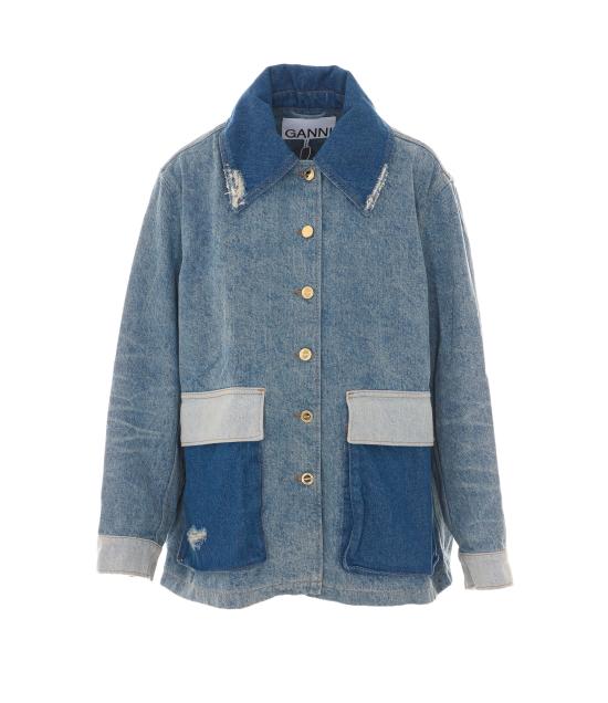 GANNI Women Suit Jackets A1010179 567 Blue