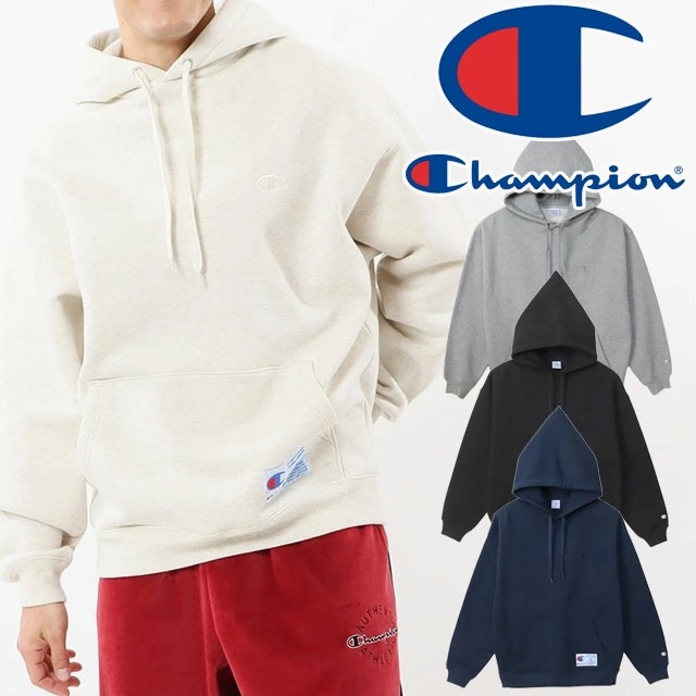 チャンピオン パーカー フーデッドスウェットシャツ メンズ 長袖 レディース トップス アパレル 裏起毛 服 プルオーバー ウェア C3-Y135 オックスフォードグレー ブラック 黒 ネイビー オー