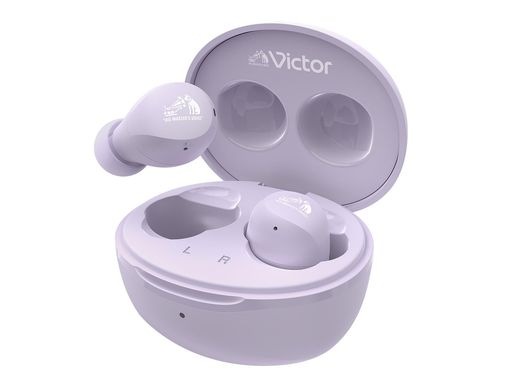 JVCケンウッド VICTOR HA-A6T-V ワイヤレスイヤホン BLUETOOTH VER.5.4 合計23時間再生 マイク付き 小型 軽量 防水 パープル HA-A6T