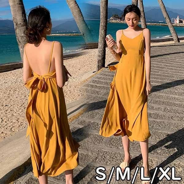 リゾートワンピ ハワイ リゾート背中 開き ワンピースワンピース 沖縄 夏ワンピ パッド付き セクター ロングワンピース 肩見せ 夏 レディース ビーチ 旅行 大人可愛い 母の日 プレゼント Aライン