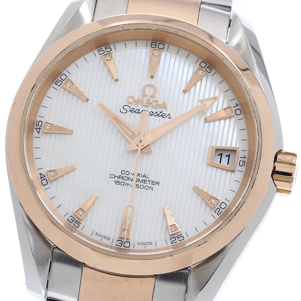 オメガ OMEGA 231.20.39.21.55.001 シーマスター アクアテラ コーアクシャル クロノメーター 11Pダイヤ 自動巻き メンズ _948502【中古】