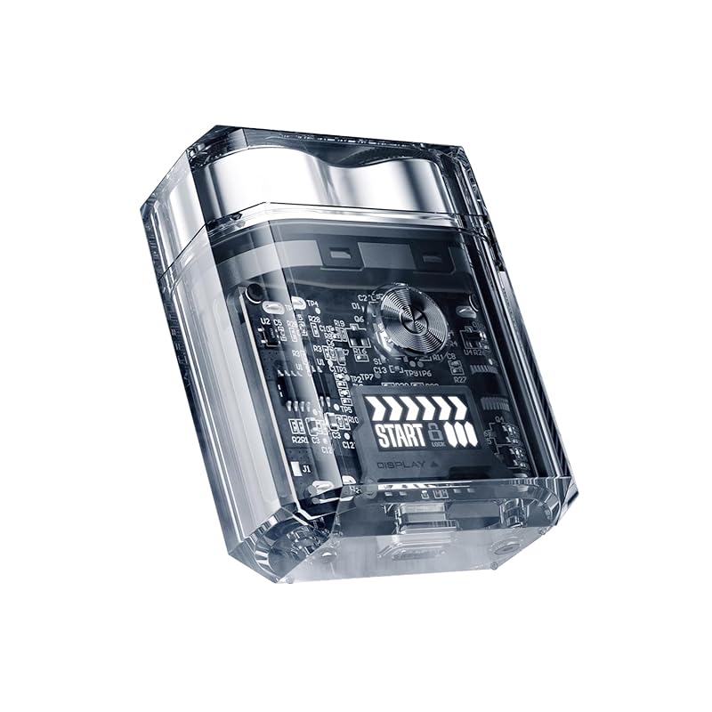 【2024機械美学サイバーパンク風】yoose メンズ シェーバー 電動 全透明なボディ ICEシリーズ 回転式 替刃+1 IPX7 防水 typeC 充電式 Gray