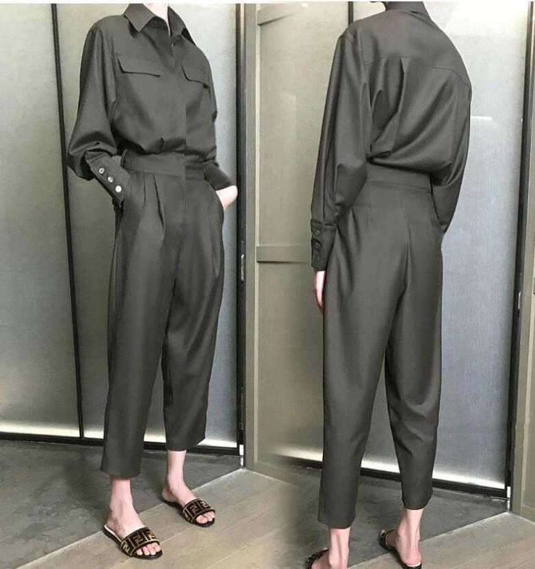 オシャレ ジャンプスーツ レディース サロペット ９分丈 長袖 春秋 オールインワン つなぎ 無地 大きいサイズ きれいめ 連体服 上品 フォーマル カジュアル アウトドア お洒落街着 モード系 ファ 5,282円