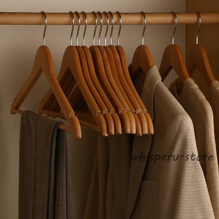 ハンガー 木のハンガー 大きい 高級 コートハンガー メンズ 洋服ハンガー ジャケット用ハンガー 用 業務用 ズボン 紳士