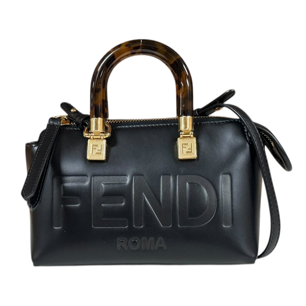 フェンディ バイザウェイ ミニ ショルダーバッグ レザー 8BS067 ブラック FENDI 中古 美品