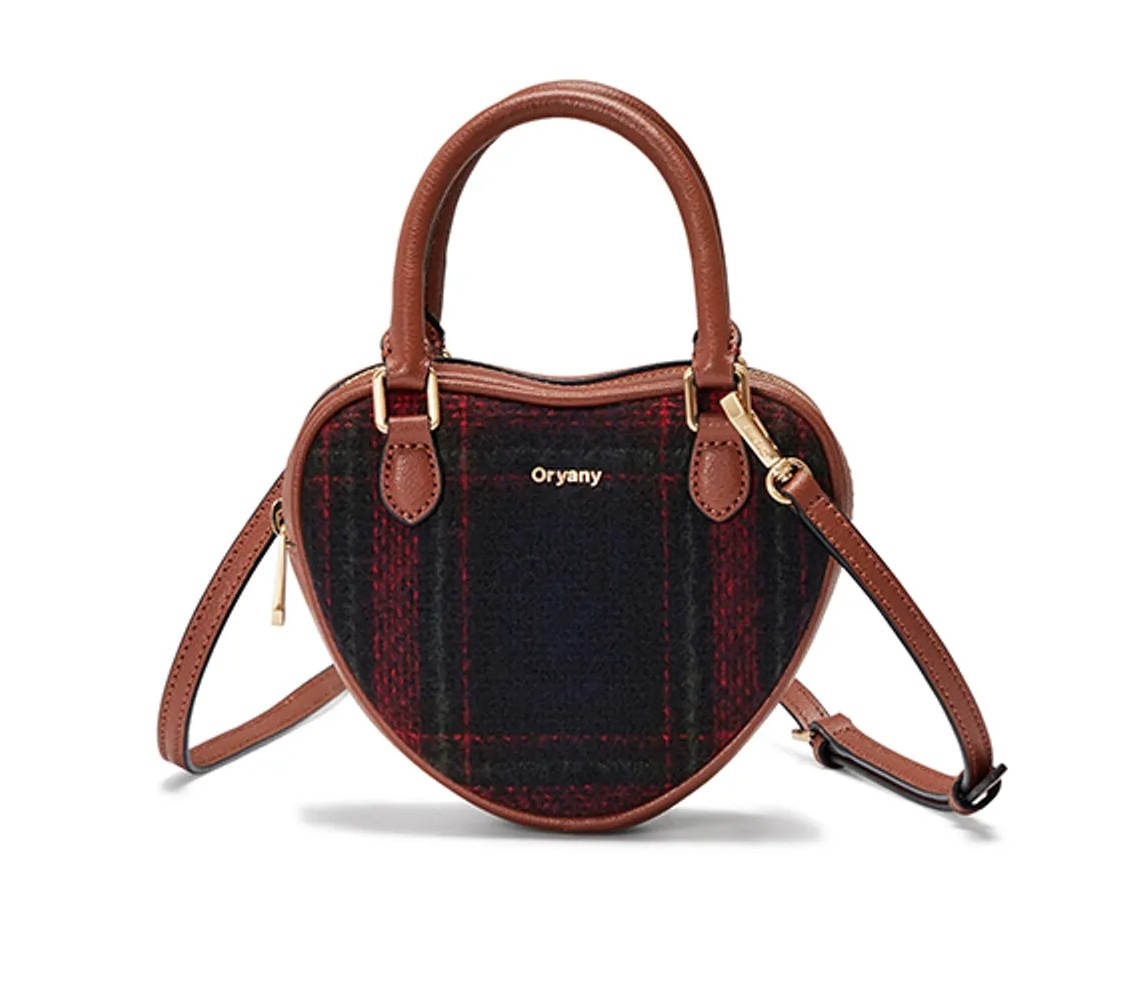 ハートチェックミニトートバッグ