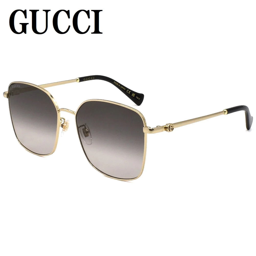 国内正規品 サングラス GG1146SK 001 アジアンフィット アイウェア メガネ 眼鏡 UVカット 紫外線カット グレー ゴールド