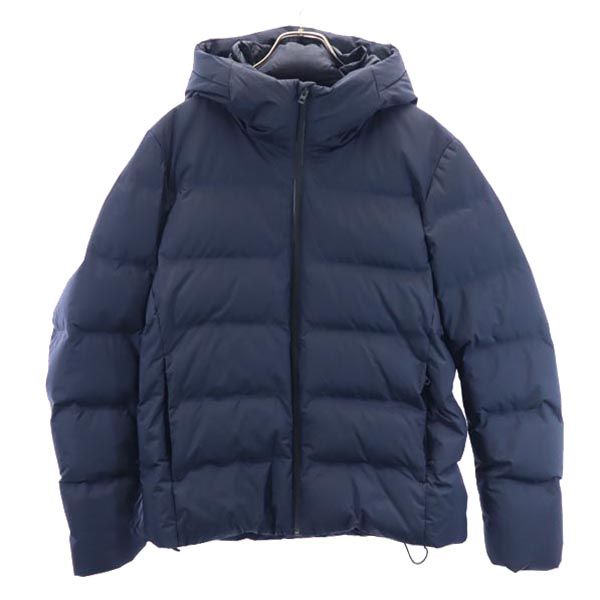 シームレス ダウンジャケット L ネイビー メンズ