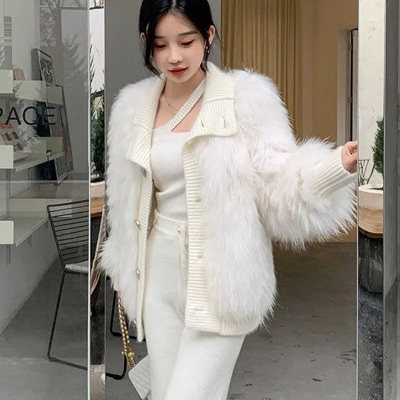 ブルゾン ジャケット秋冬 アウタ プードルファージャケットもこもこプードルボア風ふわふわファーコート1