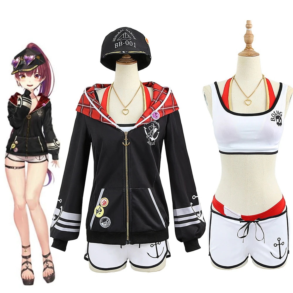 ホロライブ 宝鐘マリン 水着 ウィッグ追加可 ほうしょうまりん 衣装 バーチャルYouTuber ハロウィン クリスマス