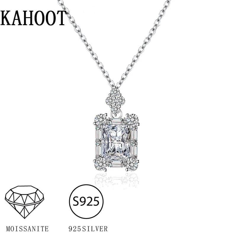 モアッサナイト-キューブペンダントネックレス スカル ハイカット エレガント ファッショナブル シンプル 毎日 s925シルバー1