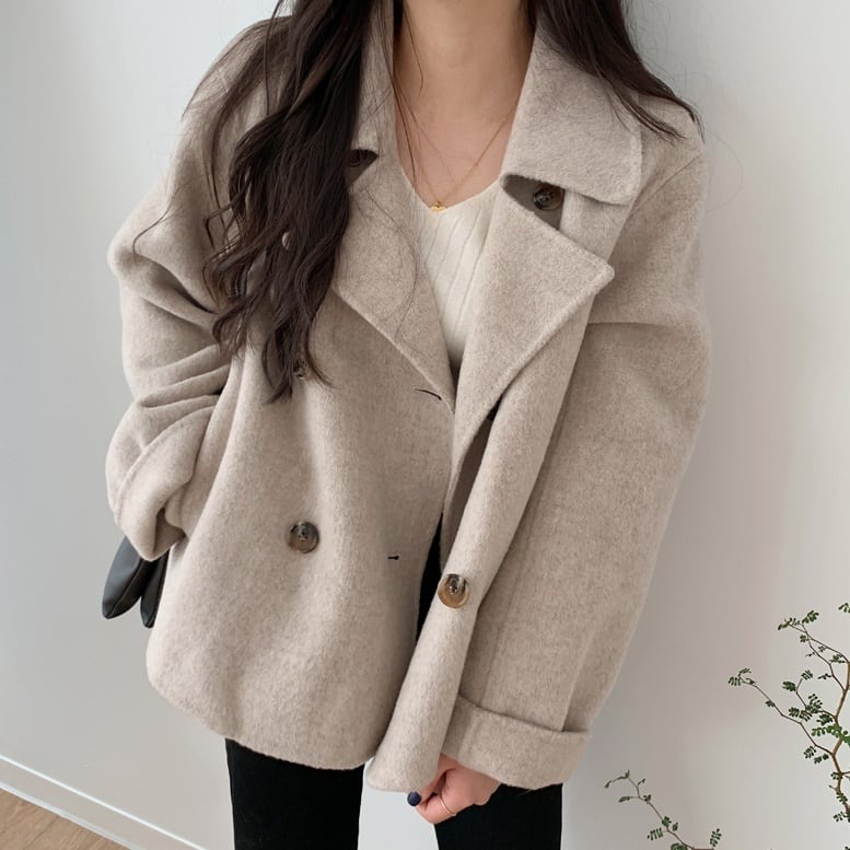 アウター コート Vネック 前開き かわいい 大人可愛い きれいめ シンプル カジュアル 大人