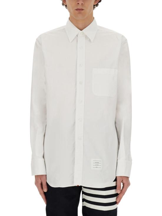 THOM BROWNE Men Long Tops MWL010E F0313100 WHITE