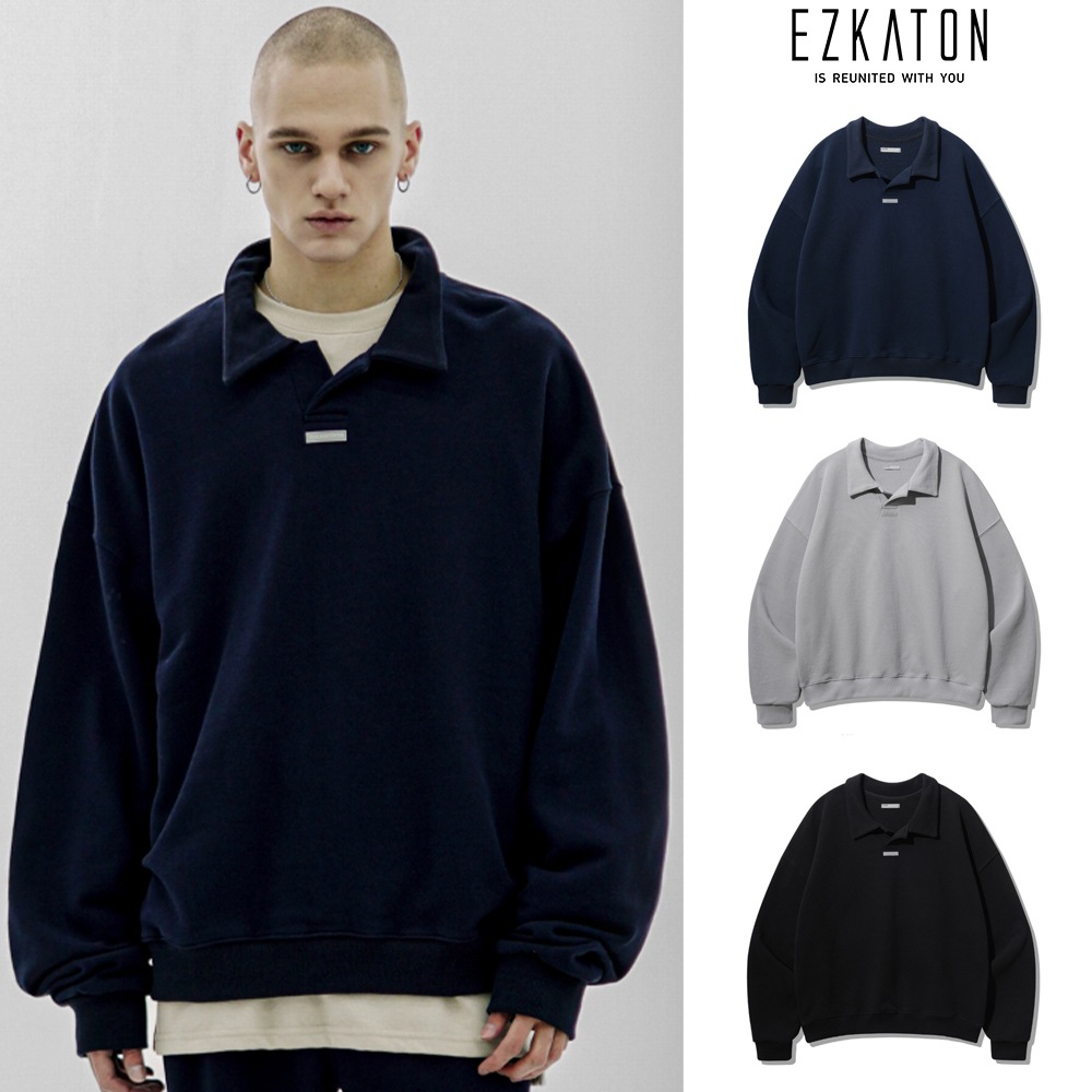 [EZKATON] Low collar sweat shirts