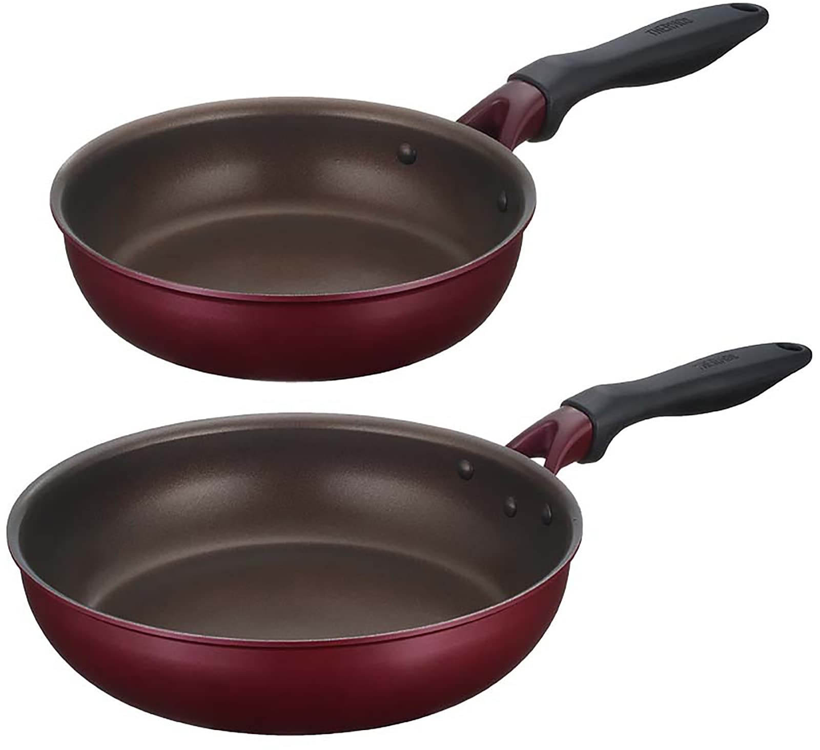 Q10最安値挑戦 【企画品】サーモス デュラブルシリーズ フライパン KFH 2点セット レッド KFH-SET2-A R