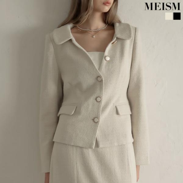 ドビーツイードフラットカラージャケット