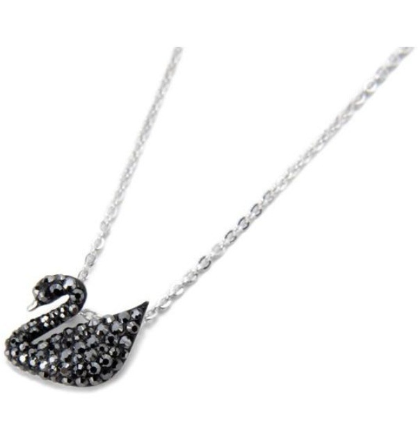Iconic Swan Pendant Small Black Rhodium Plated