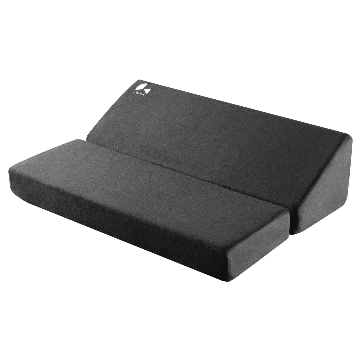 バウヒュッテ) フットレストクッションワイド (幅70×奥行き50cm) 足を広げてゆったりくつろげる広々設計 お尻の前すべりを抑制する傾斜クッション 安定感&柔らかいウレタンクッ 99396