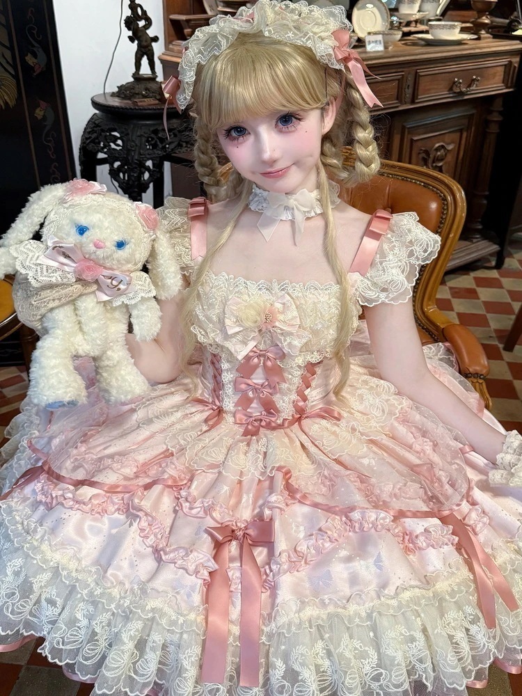 サスペンダードレス ロリータドレス バレエスタイル JSK プリンセススタイルドレス