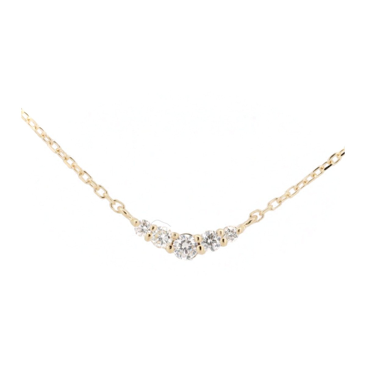 ダイヤモンド ネックレス 0.11ct K18YG(18金 イエローゴールド) 質屋出品