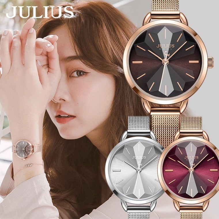 腕時計 レディース 防水 レディースウォッチ おしゃれ 人気 ファッション 20代 30代 40代 シルバー ワインレッド ブラウン JULIUS 韓国腕時計