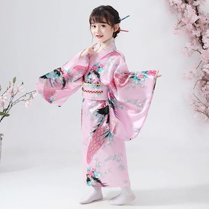 子供浴衣 セット 和服 古典 浴衣兵児帯 祭り 花火 キッズ 110cm 1cm 130cm 2