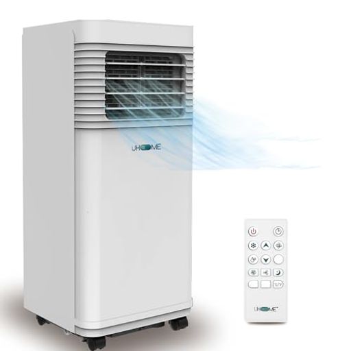 UHOME 【新型2024年白色】移動式エアコン 窓用エアコンスポットクーラー冬の除湿ポータブルエアコン2.345KW業務用エアコン無工事で簡単DIY置き型クーラー2段階風速窓用睡眠モード