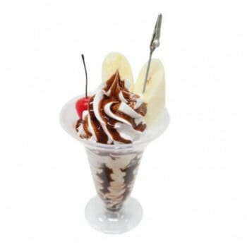 日本職人が作る 食品サンプル パフェ　チョコレート　クリップ IP-405