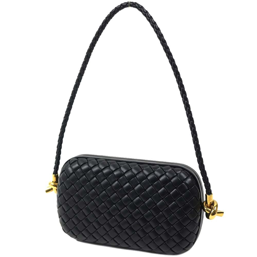 [訳ありアウトレット] ボッテガヴェネタ ショルダーバッグ レディース ノット クラッチ ブラック BOTTEGA VENETA 717623 V01D1 1019 Black 717623-V01D