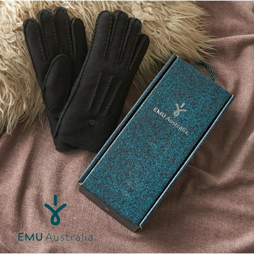 【公式】EMU Australia Beech Forest Gloves 手袋 グローブ シープスキン ムートン ボア ファー レディース メンズ 冬 暖かい 秋冬 防寒 防風 ブランド 本革 レ
