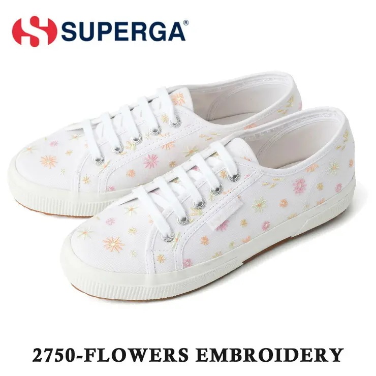 SUPERGA 2750-FLOWERS EMBROIDERY
