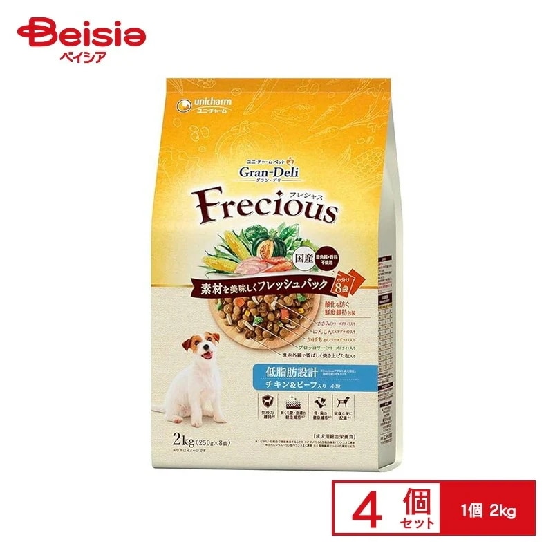 ユニ・チャーム グランデリフレシャスアダルト低脂肪チキンビーフ2kg×4個