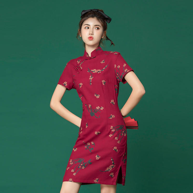 可愛すぎ中国風 中華風 改良 旗袍 新 チャイナドレス　ワンピース 普段着 OK！全5色