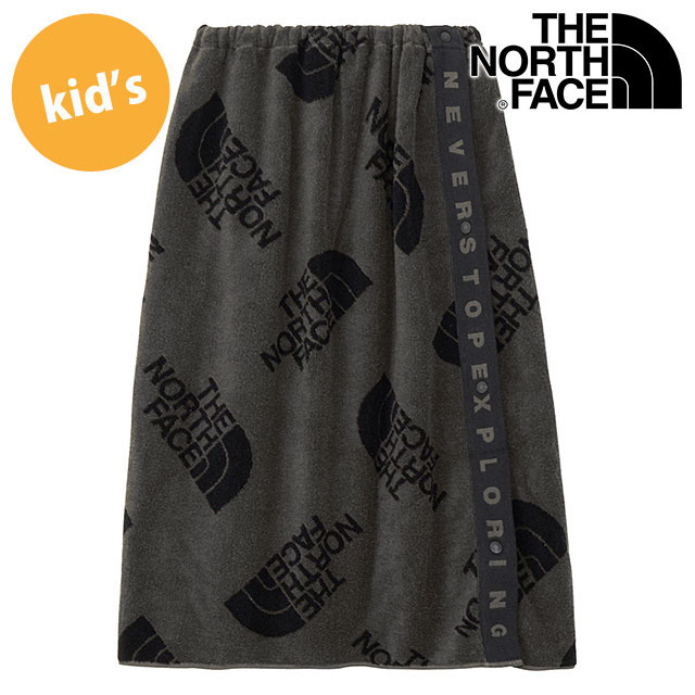 キッズラップタオル [NNJ22530-CC] Kids’ Wrap Towel 男の子・女の子 TNF アウトドア 子供用 プールタオル 海水浴 巻きタオル おしゃれ チャコール 正規取扱店