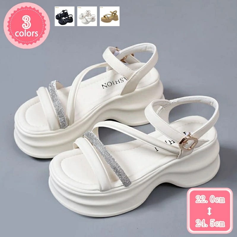 1000円OFFクーポン サンダル レディース 太めヒール 走れる 厚底 クッション 歩きやすい 柔らかい 滑り止め オープントゥ 疲れない 大きいサイズ 通勤 アウトドア 厚底サンダル レディース