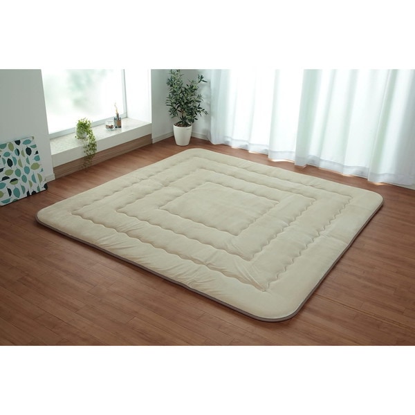 1161700020809 国産固綿40mm使用 マイクロファイバー生地 ふっくら敷 フィーラF敷 ベージュ 190×190cm メーカー直送