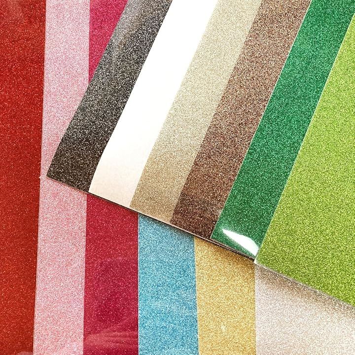 熱転写 シート A4サイズ強 布用 キラキラ プリント アイロン ラバー ラメ(全色セット)