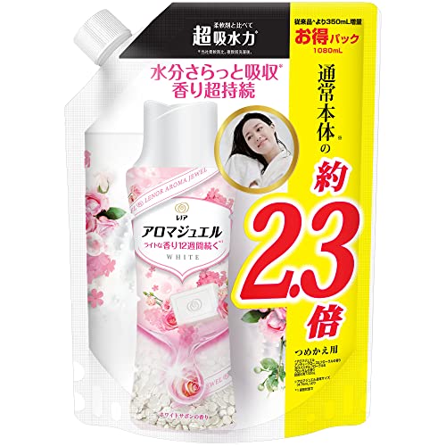 レノア ハピネス アロマジュエル 香り付け専用ビーズ ホワイトサボン 詰め替え 特大 1 080mL