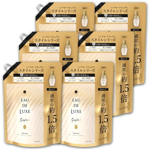 オードリュクス スタイル 柔軟剤 衣類の美容液配合イノセント 詰め替え 約1.5倍(600mL)6袋