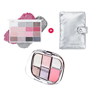 [新作]ソフトブラーリング アイパレット 27silver crush +パレットカバー / ソフトシアーマルチパレット 12 cool glitz # holiday collection