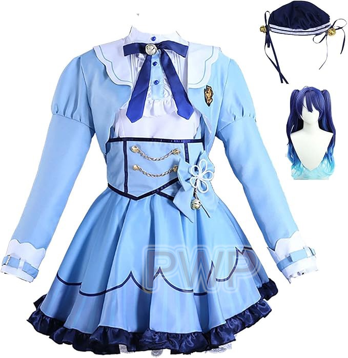 即納　バーチャルYouTuber 天宮こころ コスプレ コスチューム 変身 仮装 変装 文化祭 学園祭 ハロウィン クリスマス 衣装+ウィッグ+帽子付き