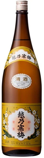 日本酒 石本酒造 越乃寒梅 白ラベル 普通酒 1800ml 1.8L×6本