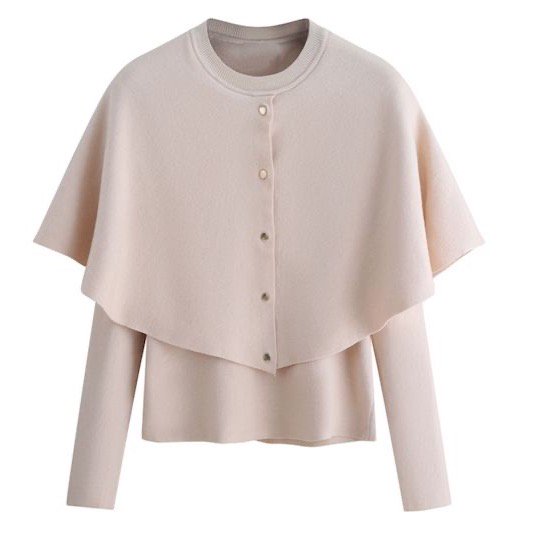 【取寄：納期2週間】ポンチョ レディース フリルトップス ブラウス 長袖 シャツ 痩せ見え 体型カバー シンプル カットソー 無地 上品 デザイントップス ゆったり ポンチョ レディース