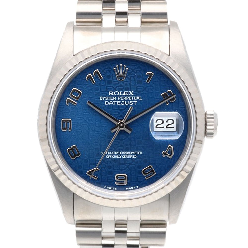 ロレックス デイトジャスト オイスターパーペチュアル 腕時計 ステンレススチール 16234 自動巻き 1年保証 ROLEX 中古